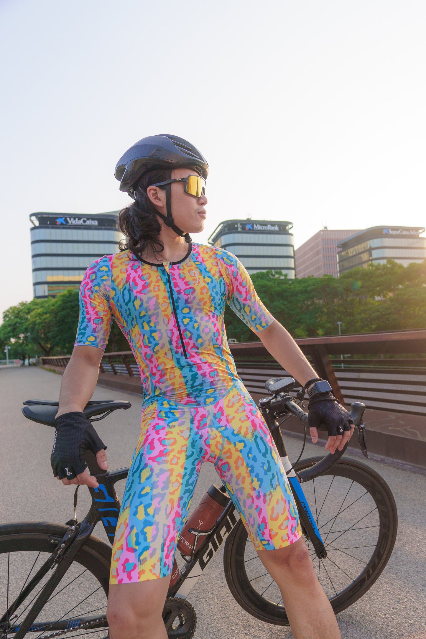 Men's Trisuit- Rainbow Leopard