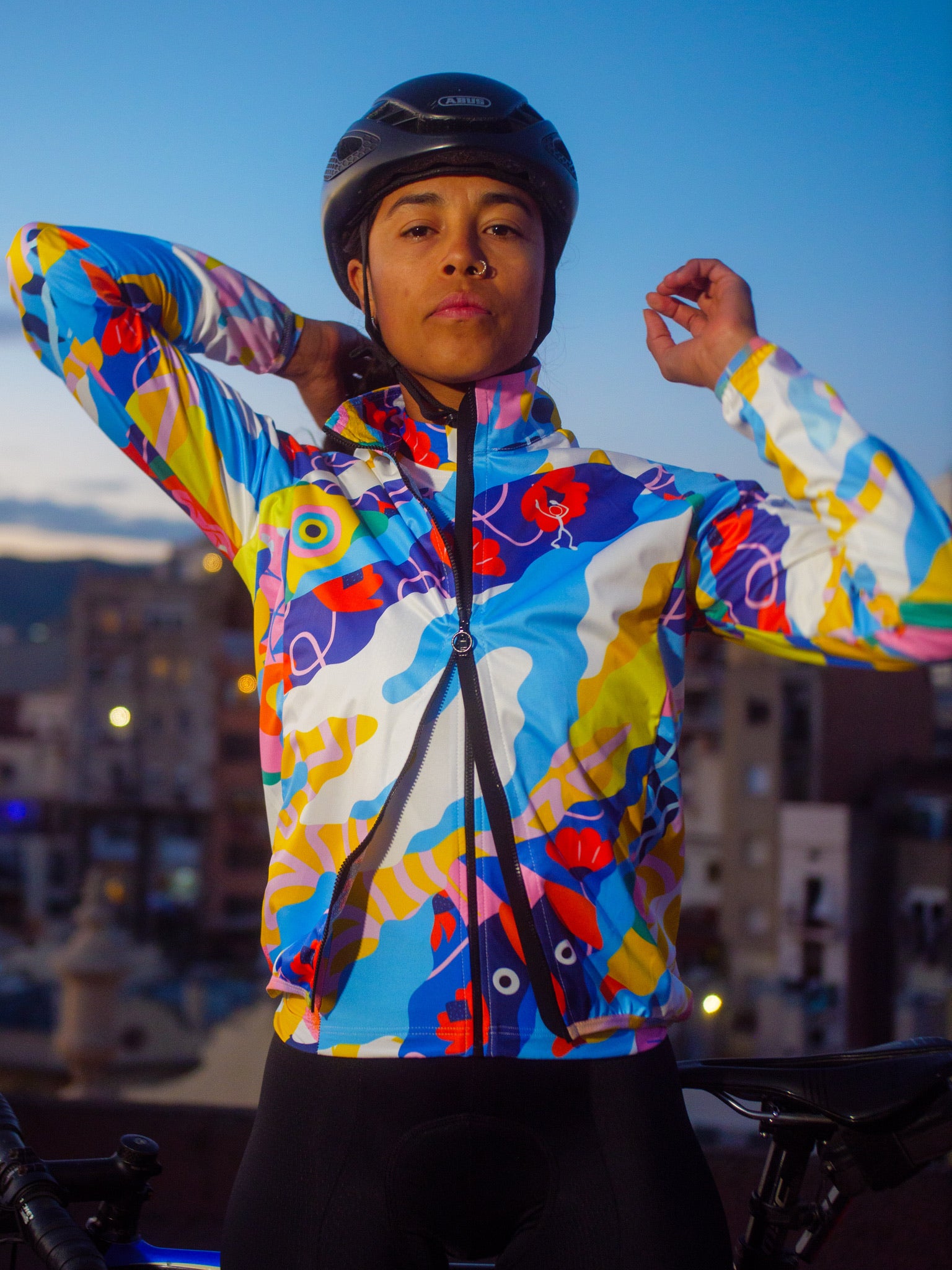 Women s Windbreaker Jackets stickman cycling